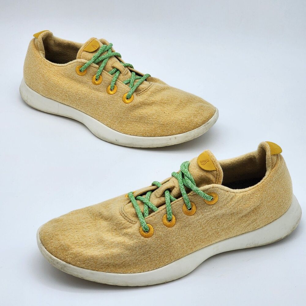 Allbirds Wool Runners Sneakers Trainers Tuke Honey Cream Green Men's Size 14